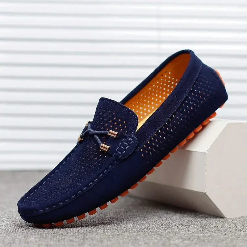GIANNI | Loafers with perforated leather upper