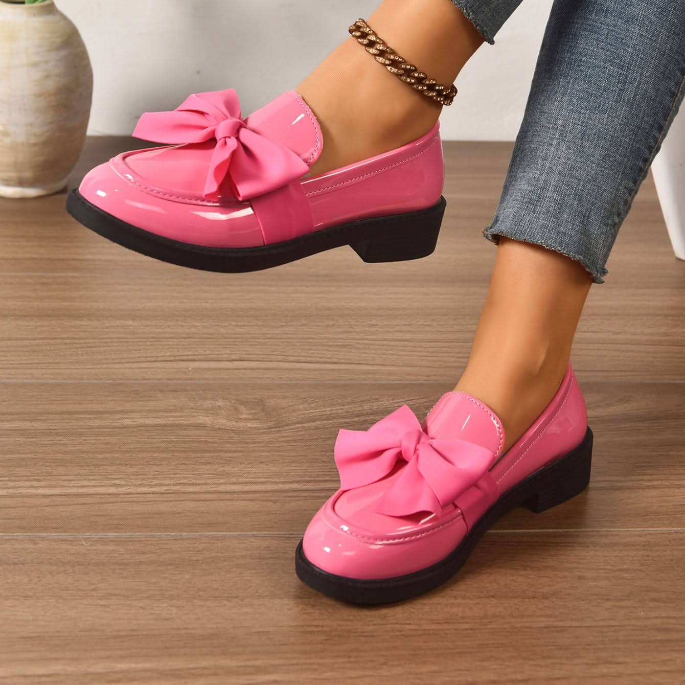 CALEYA | Slip-on loafers with bow detail
