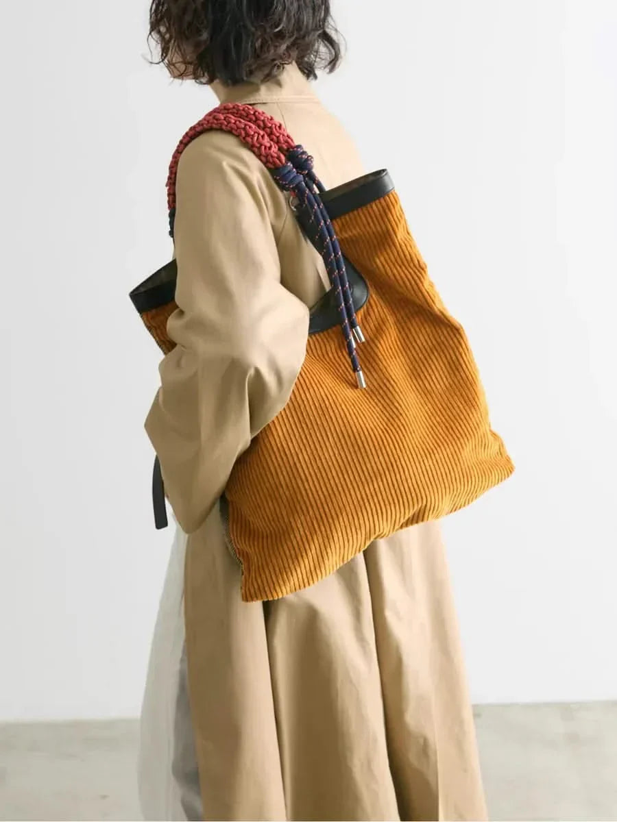 HARRISON | Tote bag with corduroy texture