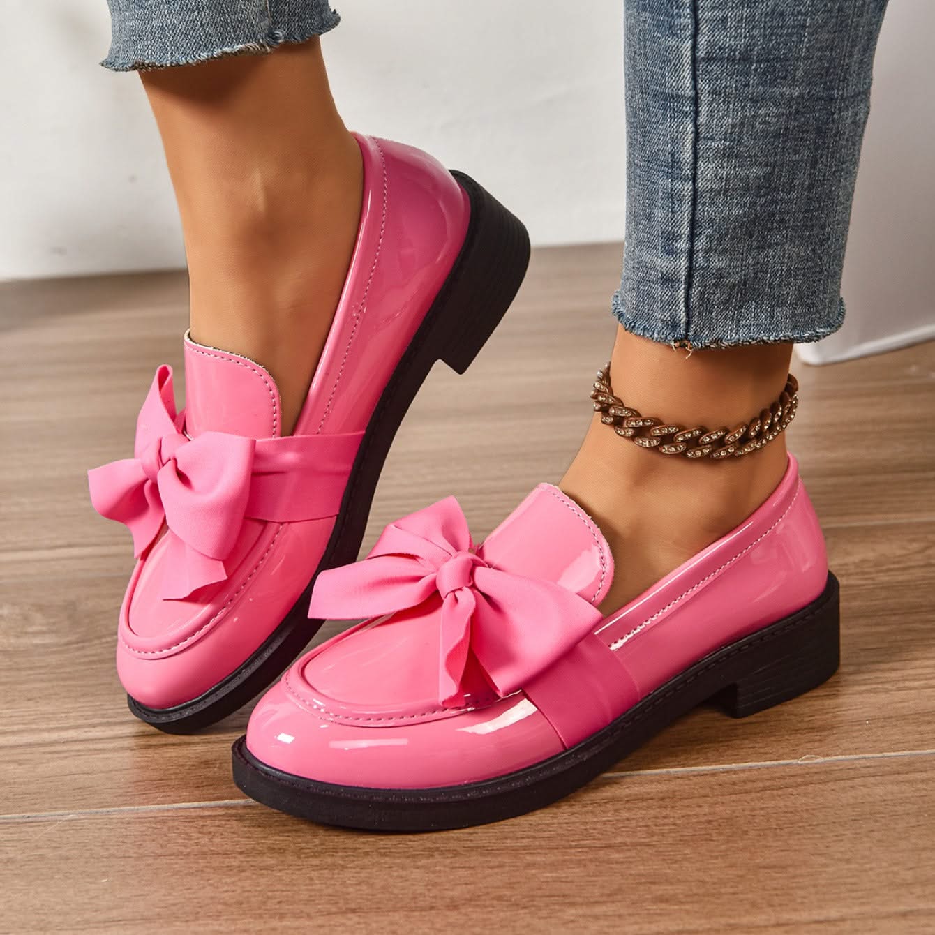 CALEYA | Slip-on loafers with bow detail