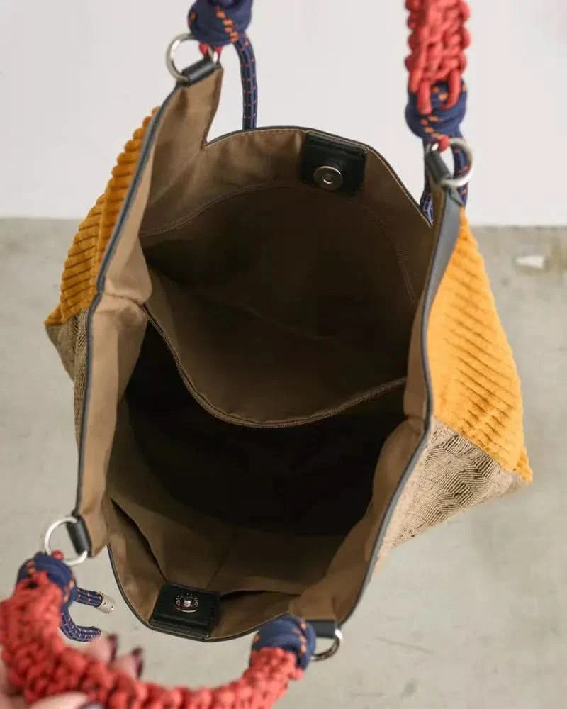 HARRISON | Tote bag with corduroy texture