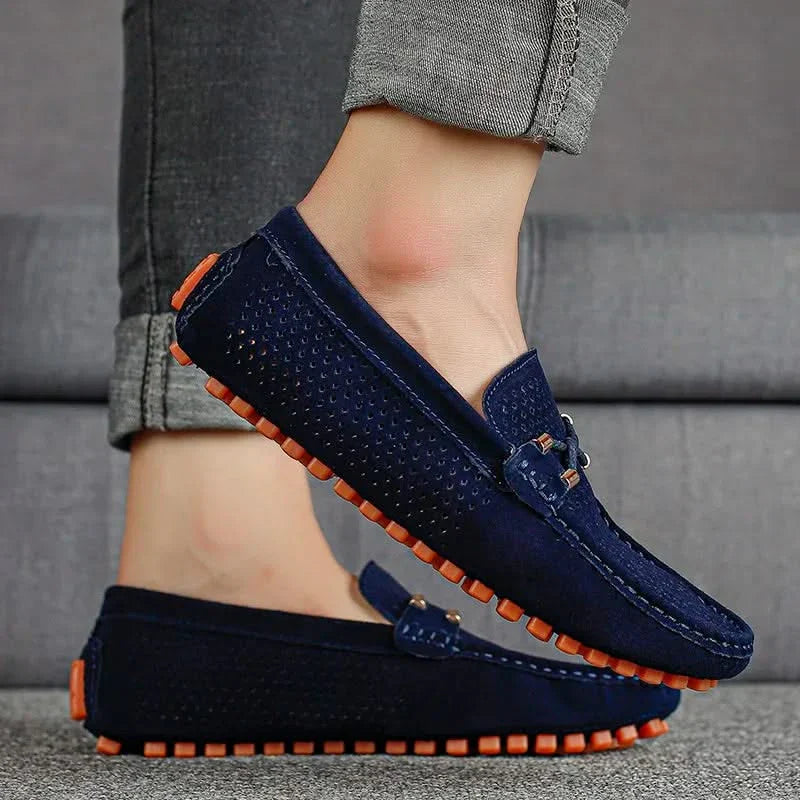 GIANNI | Loafers with perforated leather upper