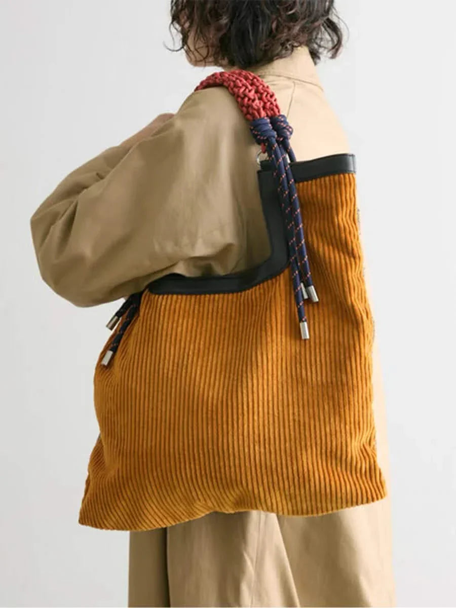 HARRISON | Tote bag with corduroy texture