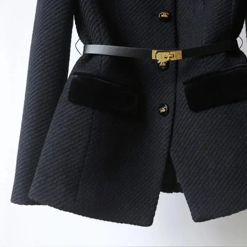 SANSA | Wool-blend jacket with buttoned closure