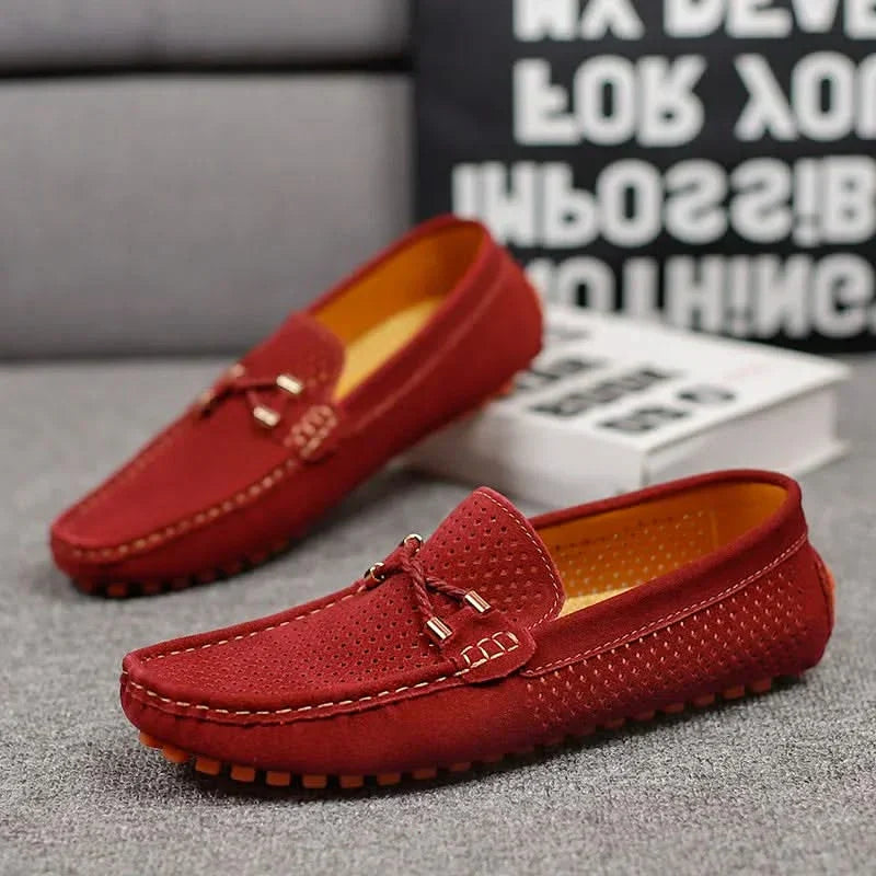 GIANNI | Loafers with perforated leather upper