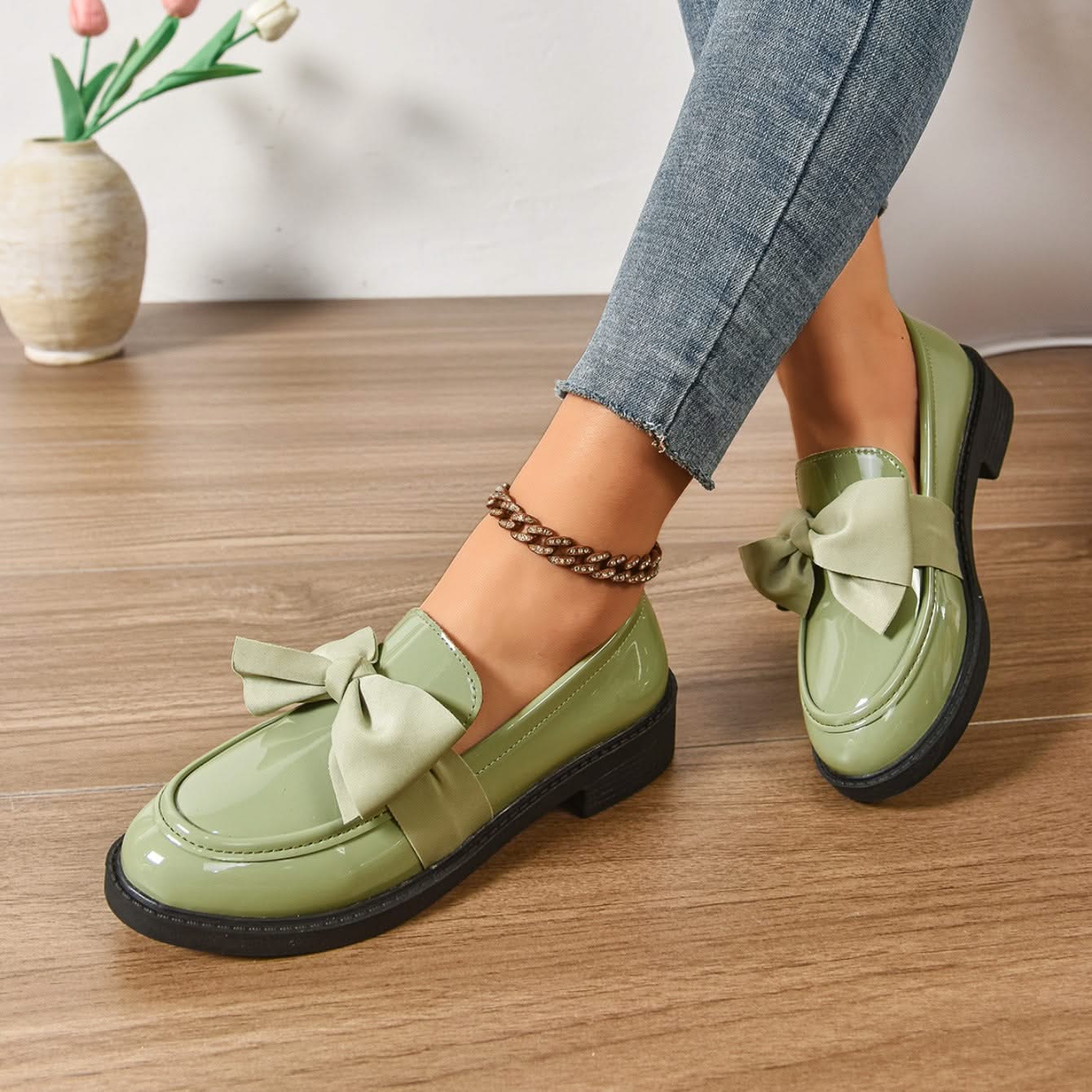 CALEYA | Slip-on loafers with bow detail