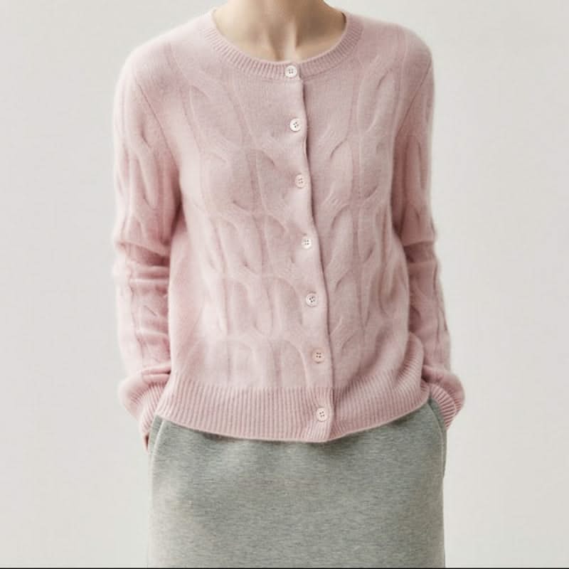 AVELINE | Cable-knit cashmere cardigan