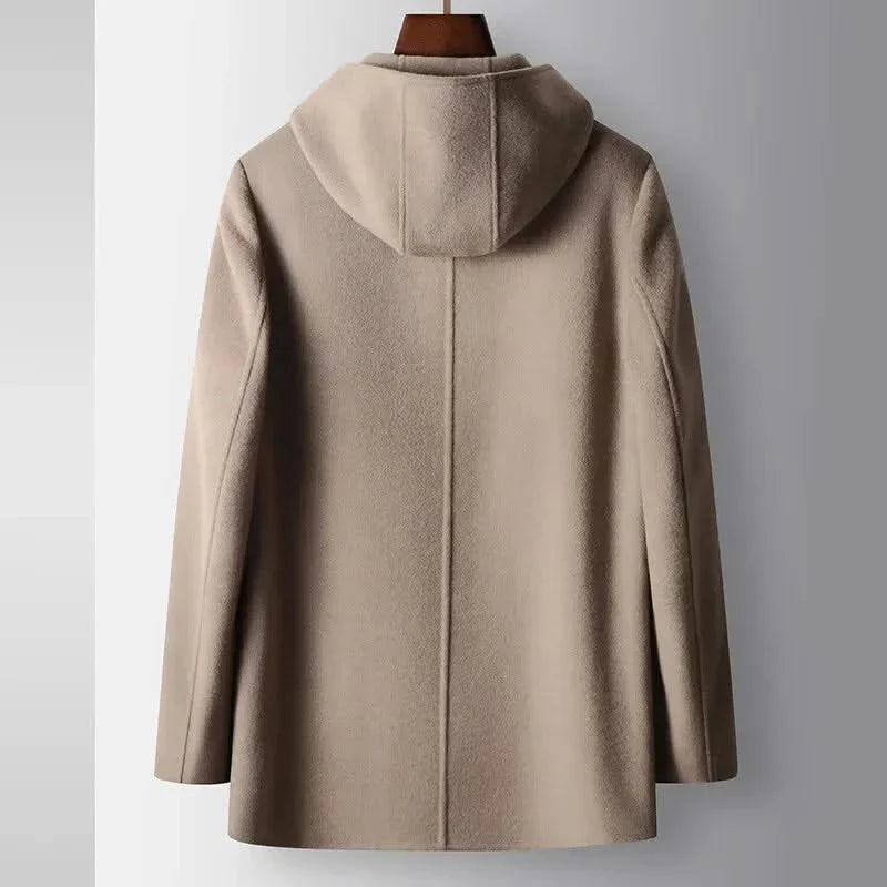 CALEB | Hooded coat in wool