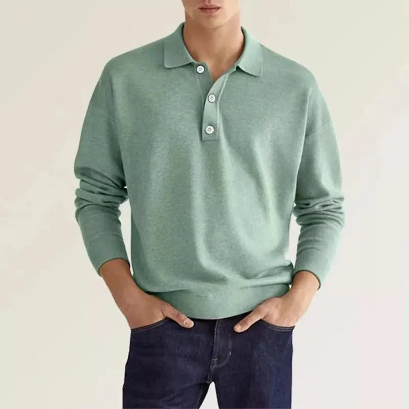 CORVIN | Polo shirt with wool-cotton blend