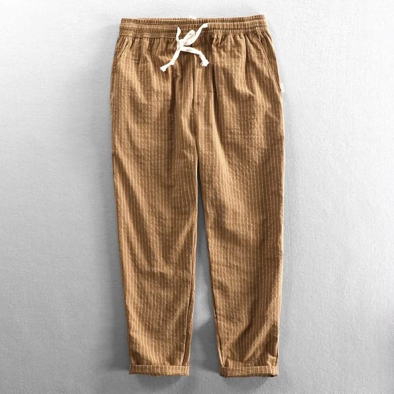 ROCCO | Linen pants with pinstripe