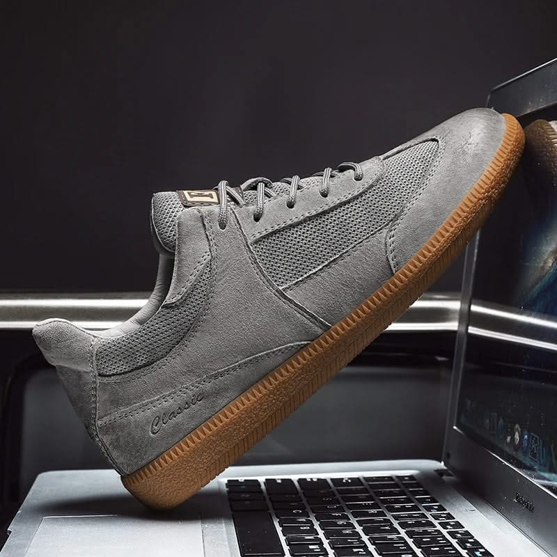 CALVINO | Leather sneaker with stitch detailing