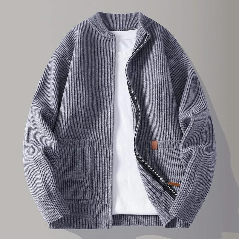NOVA | Ribbed knit jacket with zip front