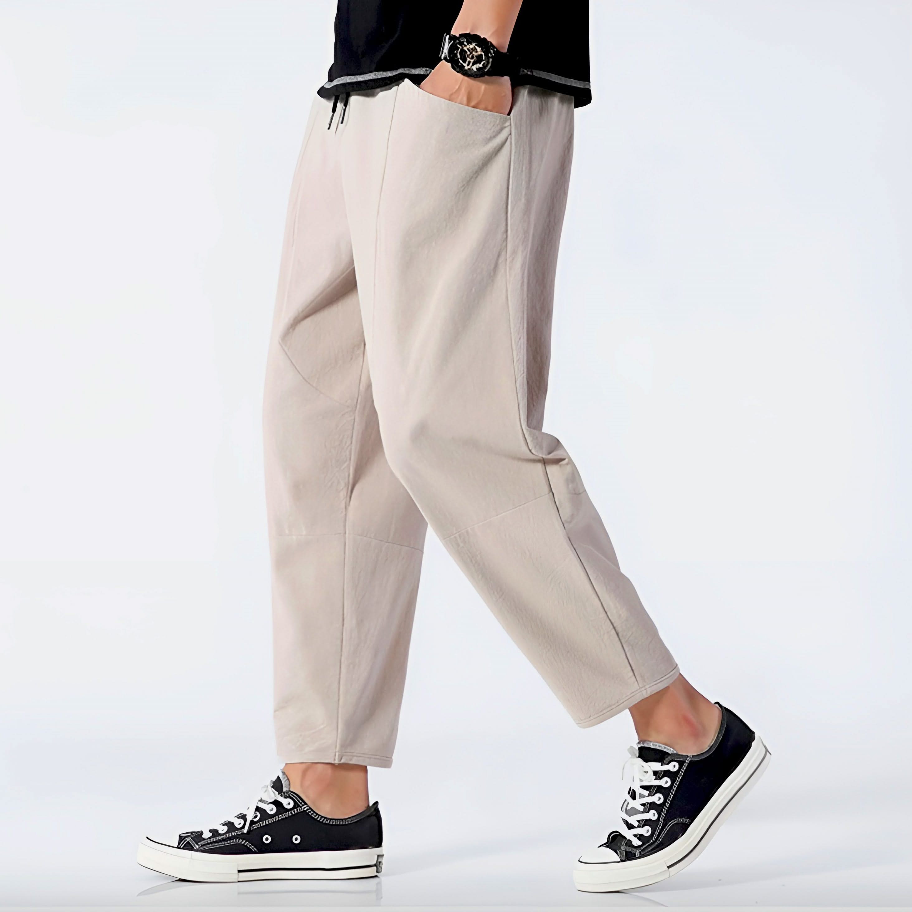 RILEY | Cropped pants with drawstring waist