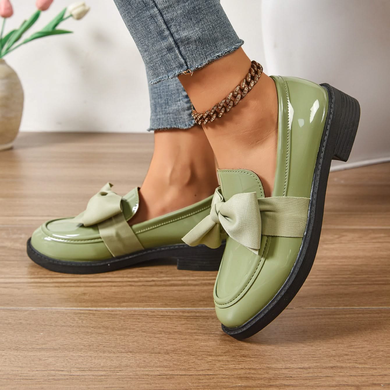 CALEYA | Slip-on loafers with bow detail