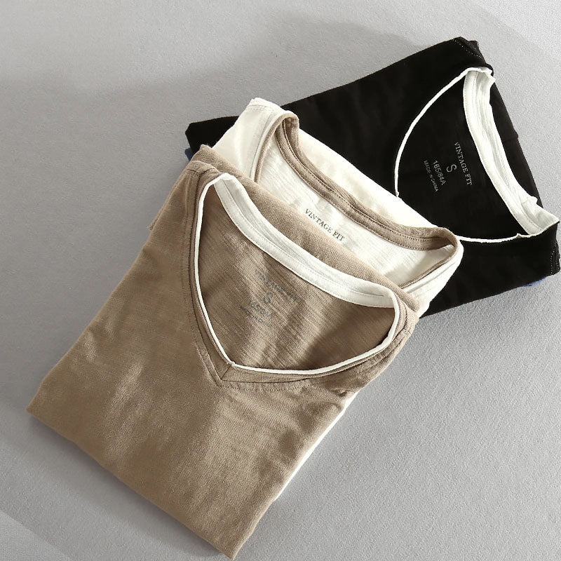LENNOX | Cotton shirt with V-neck