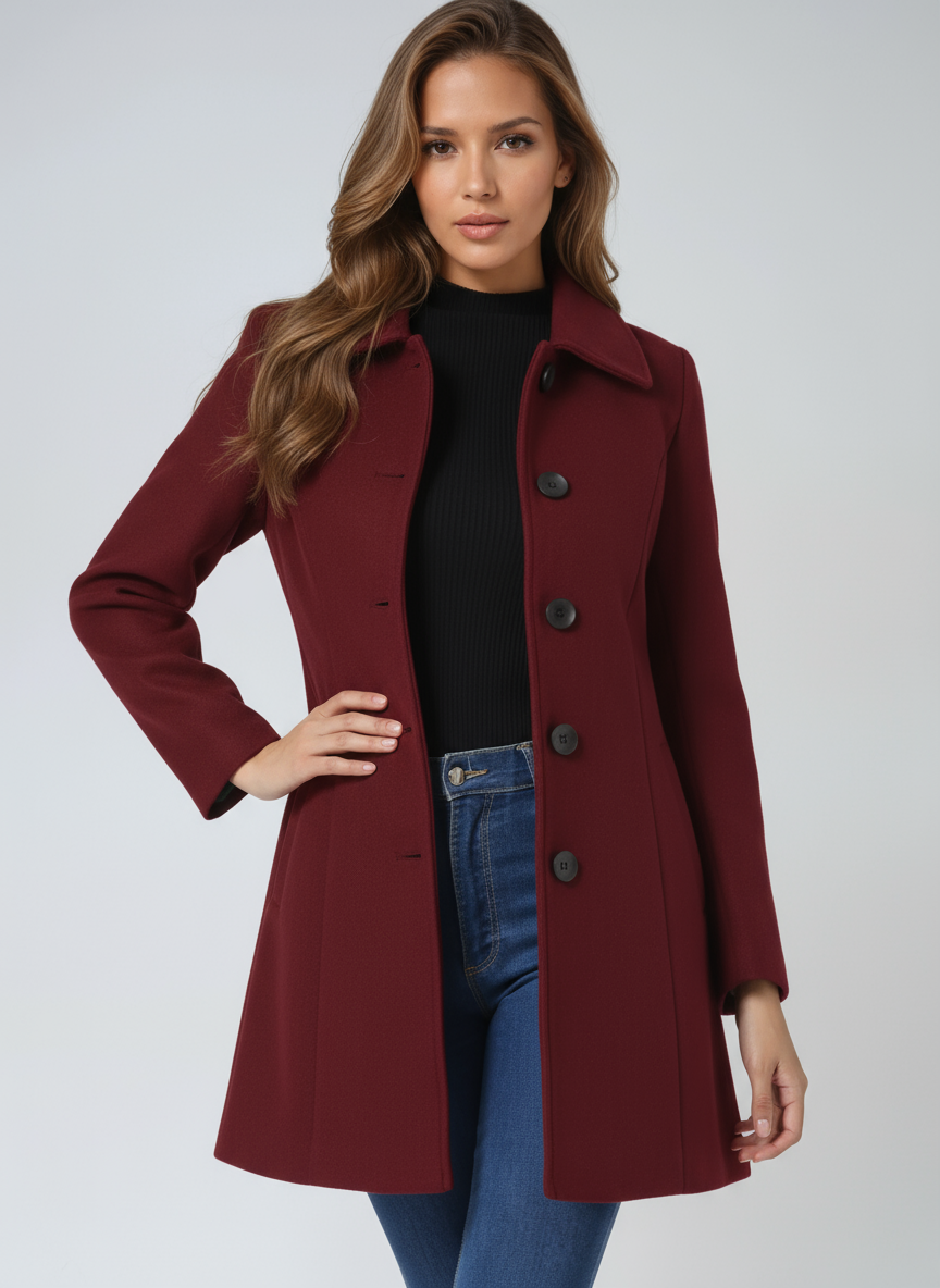 AVELINE | Trench coat with fit-and-flare silhouette