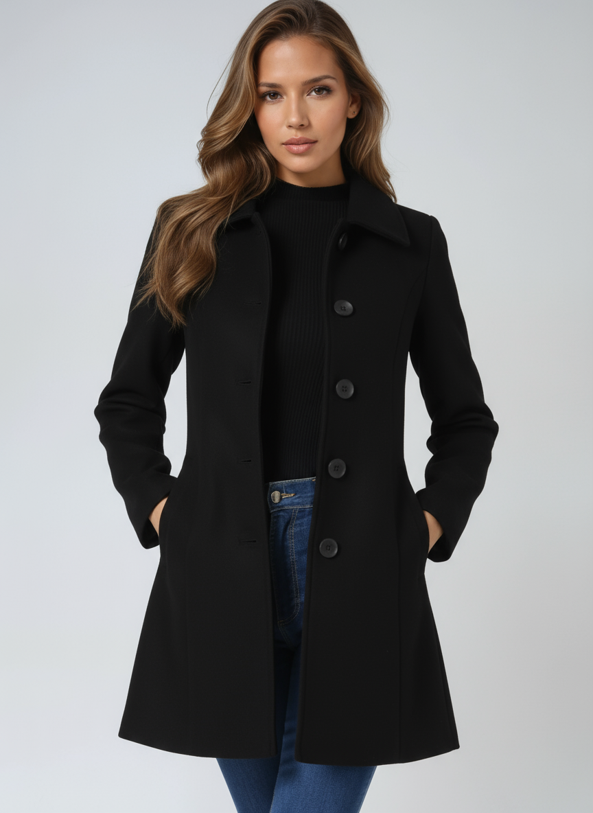 AVELINE | Trench coat with fit-and-flare silhouette