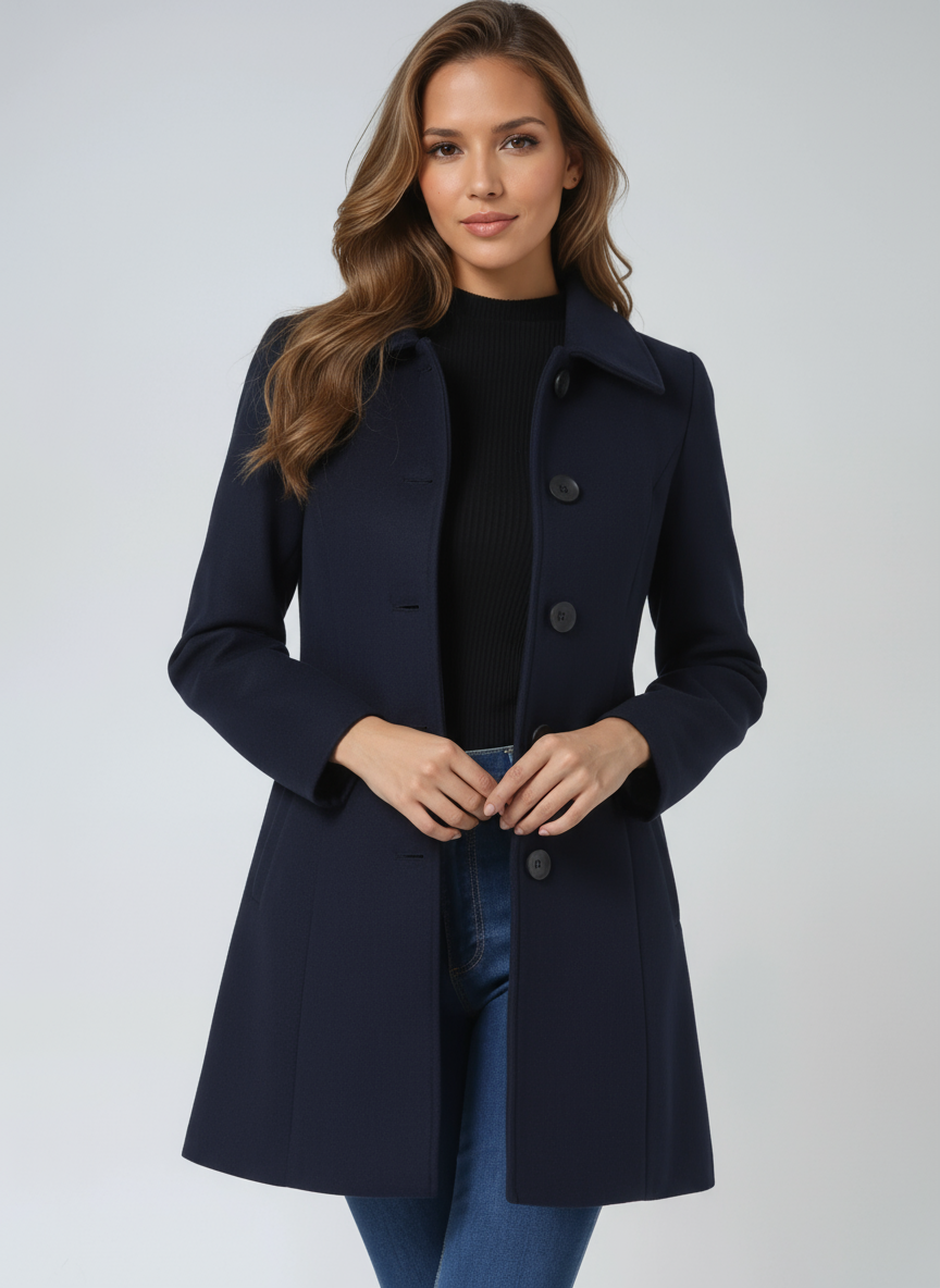 AVELINE | Trench coat with fit-and-flare silhouette