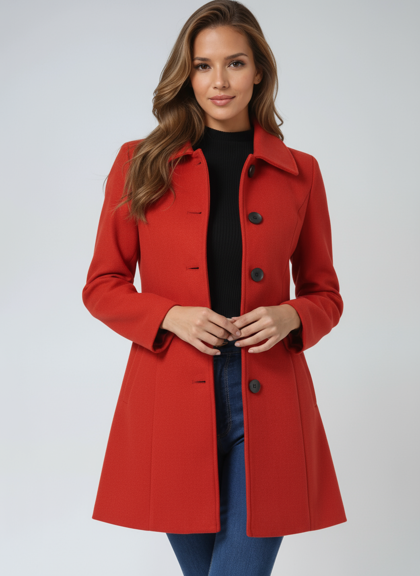 AVELINE | Trench coat with fit-and-flare silhouette