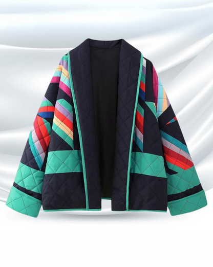 ARIA | Oversized coat with patchwork print
