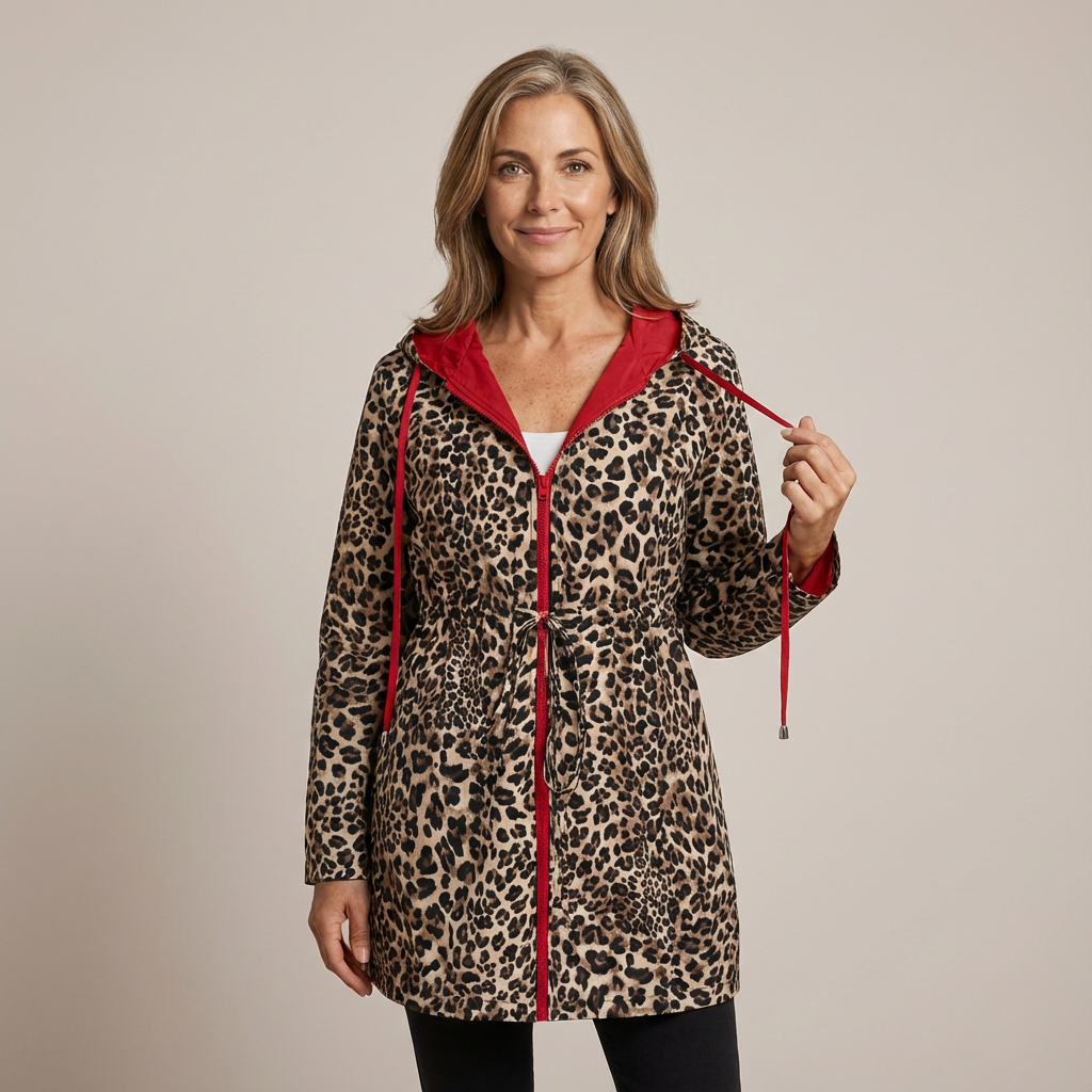 ELIN | Coat with leopard print