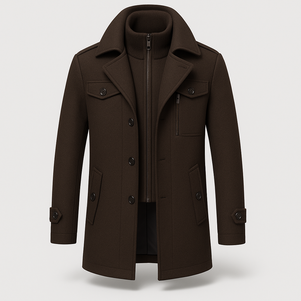 ANGELO | Winter coat with layered design