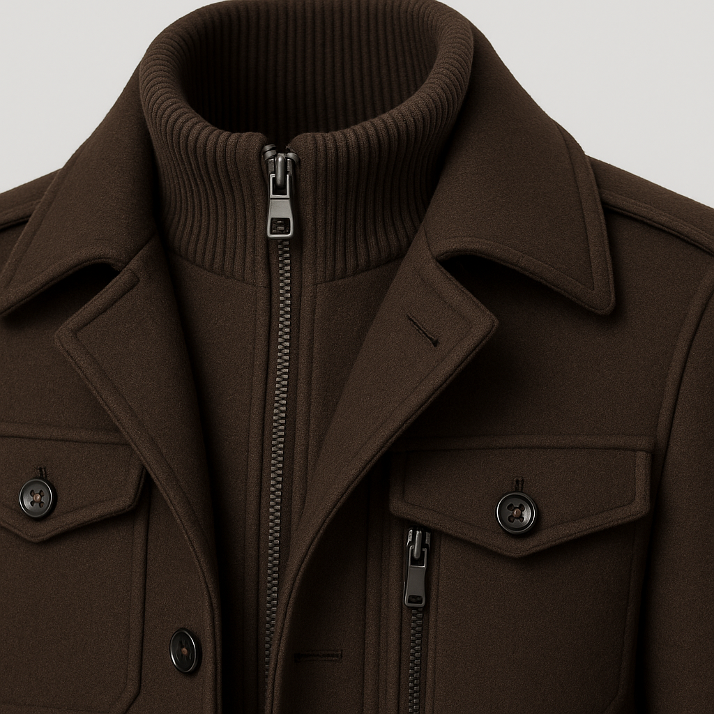 ANGELO | Winter coat with layered design