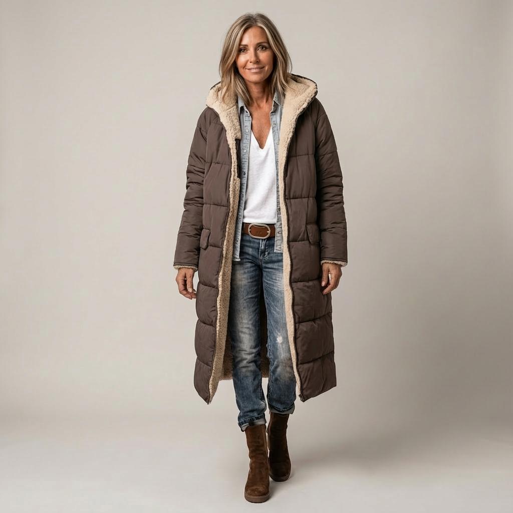 NOA | Reversible coat with fluid silhouette