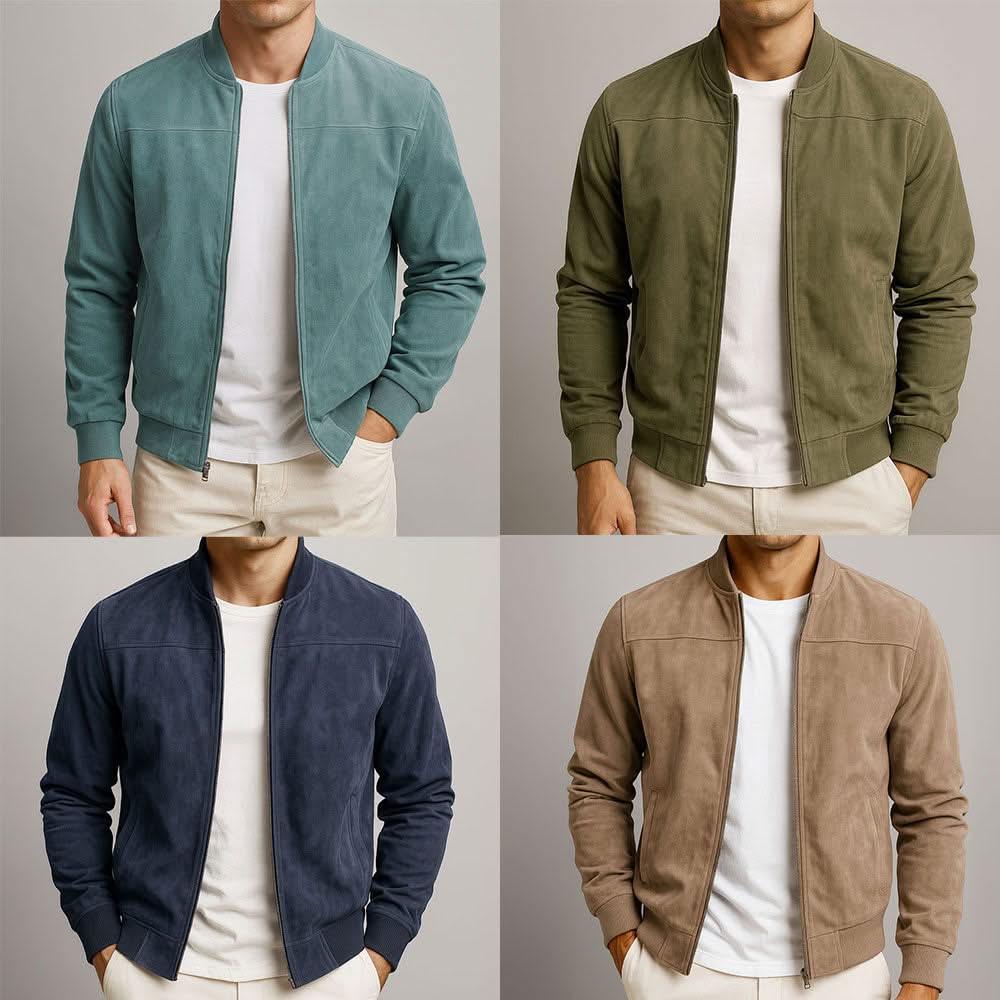 CARTER | Suede jacket with structured shoulders