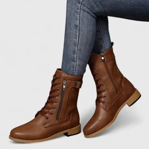 AINSWORTH | Leather boots with adjustable laces