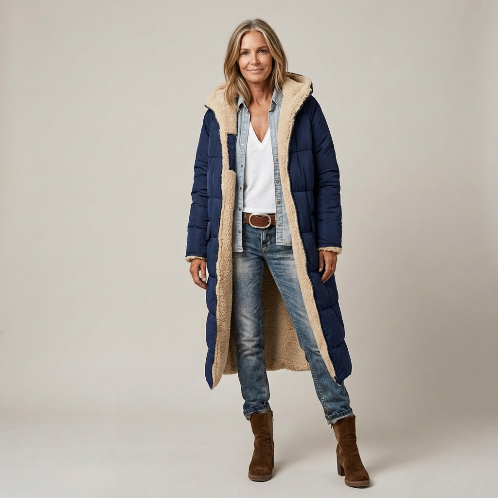 NOA | Reversible coat with fluid silhouette