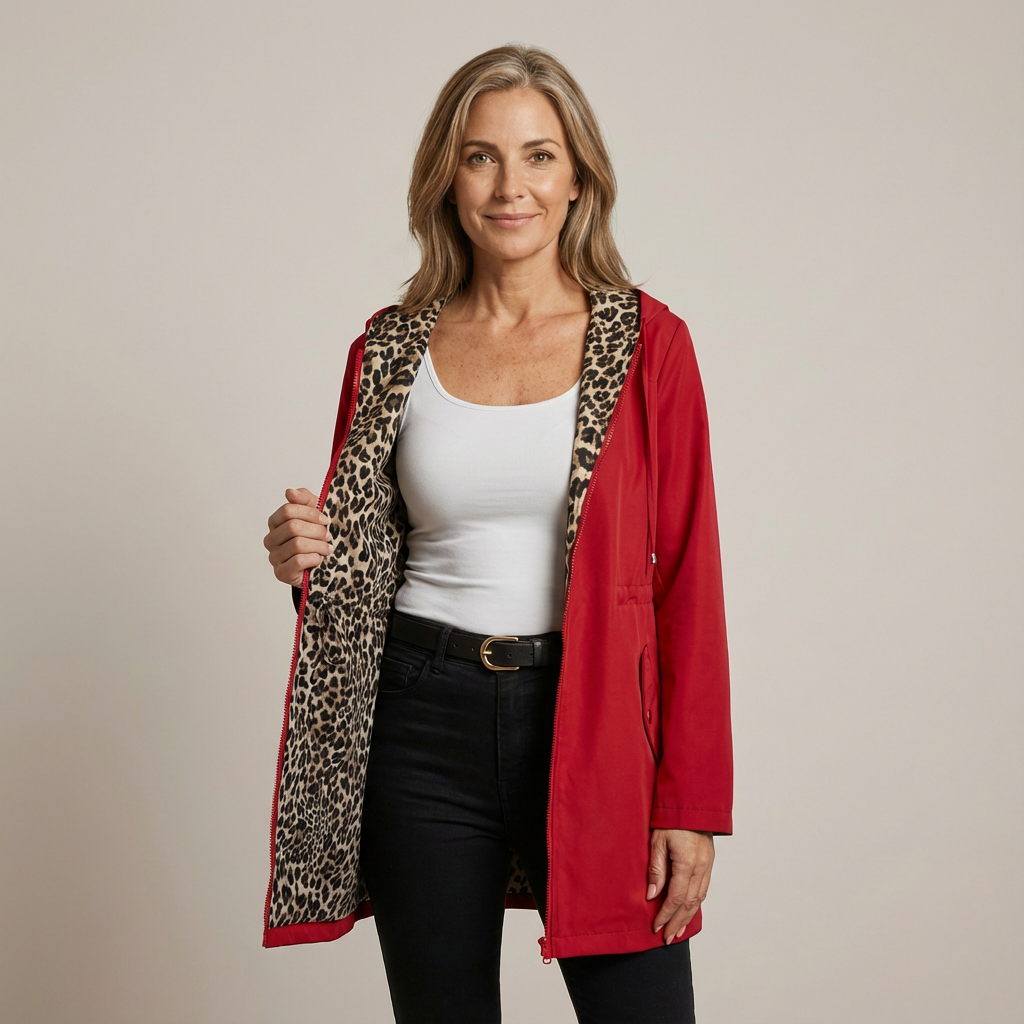 ELIN | Coat with leopard print