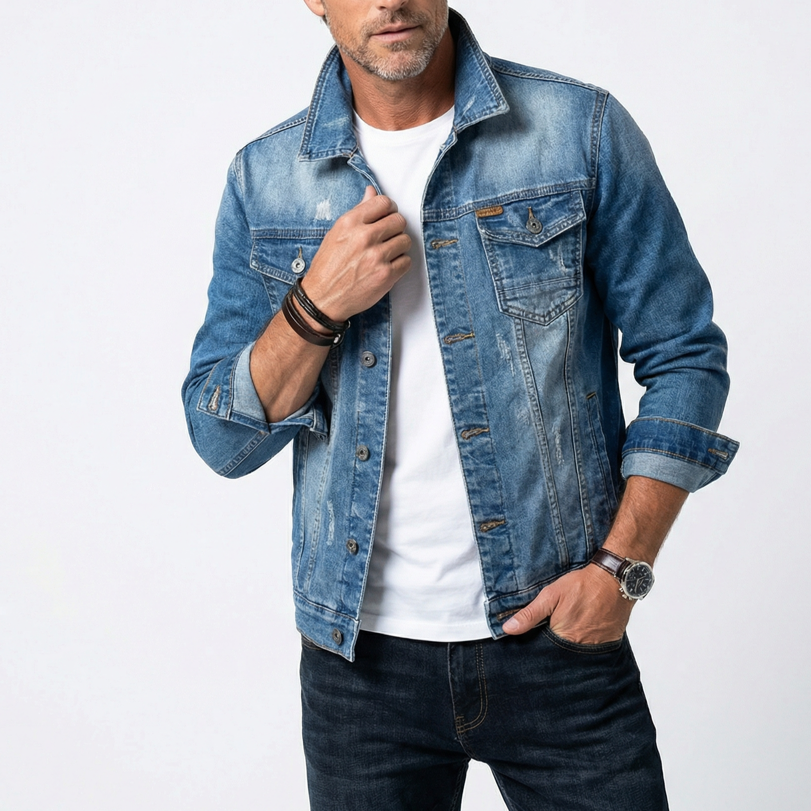 BILLY | Denim jacket with structured fit