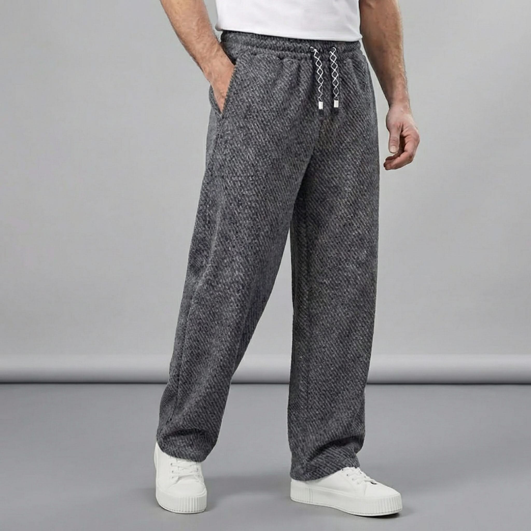 CALDER | Wide-leg knit pants with drawstring