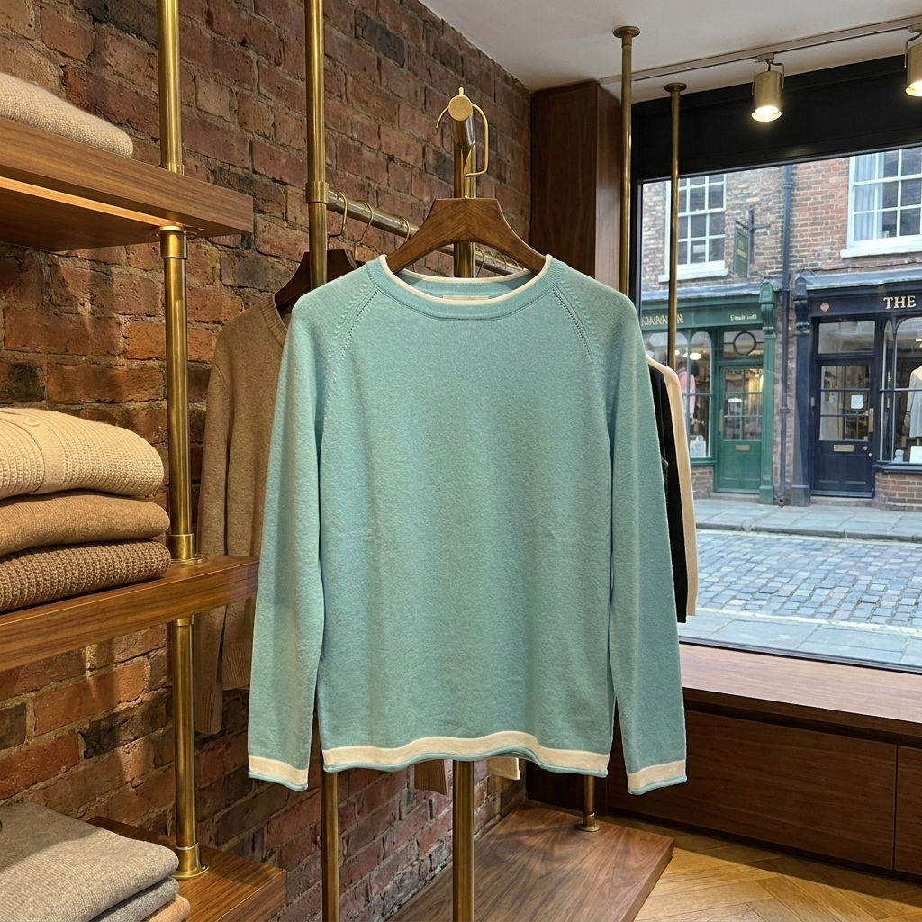 HARPER | Cotton knit jumper with colour-block detail