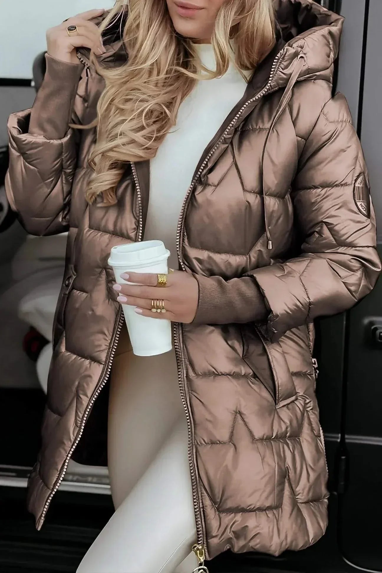 LUNA | Overcoat with padded hood