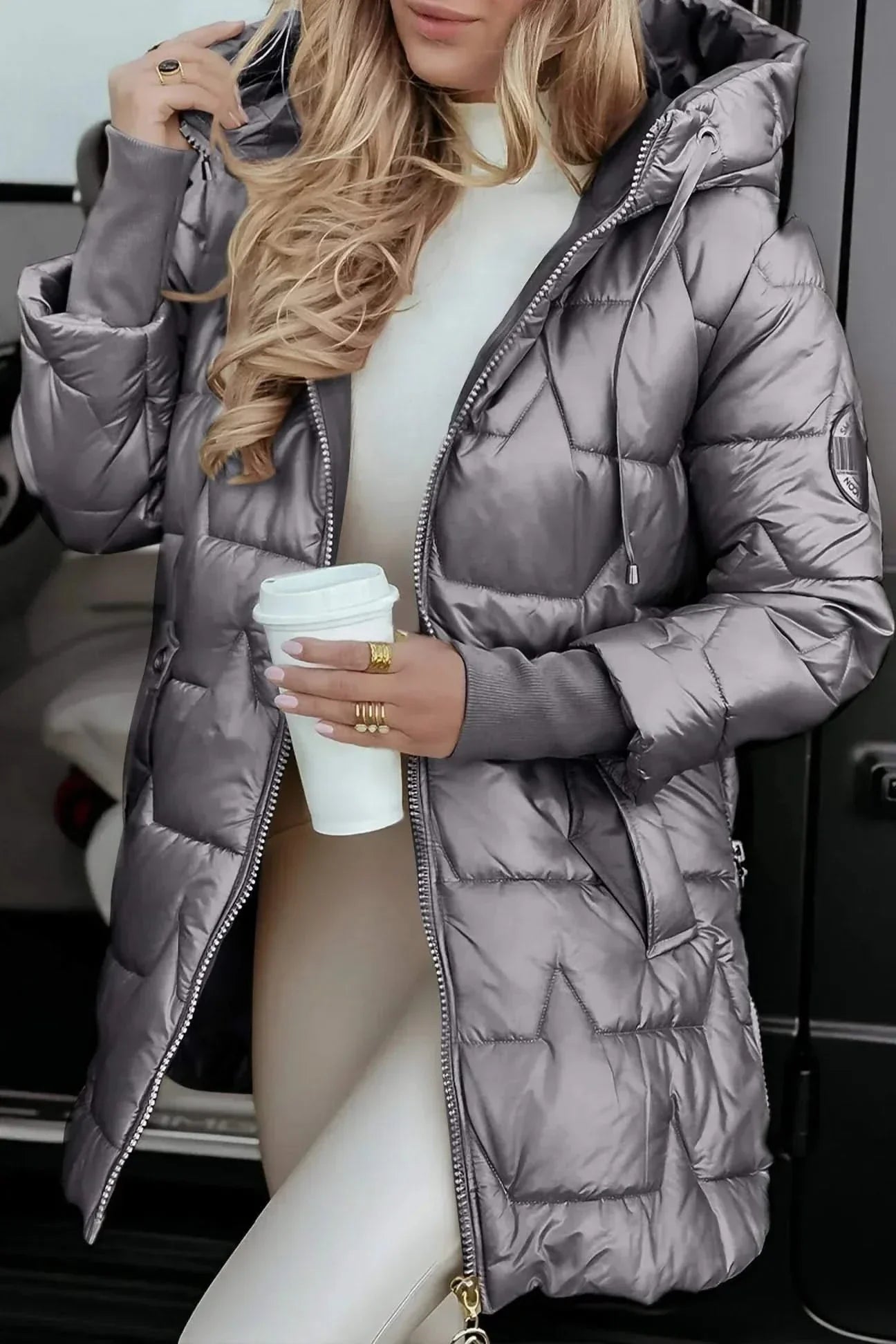 LUNA | Overcoat with padded hood