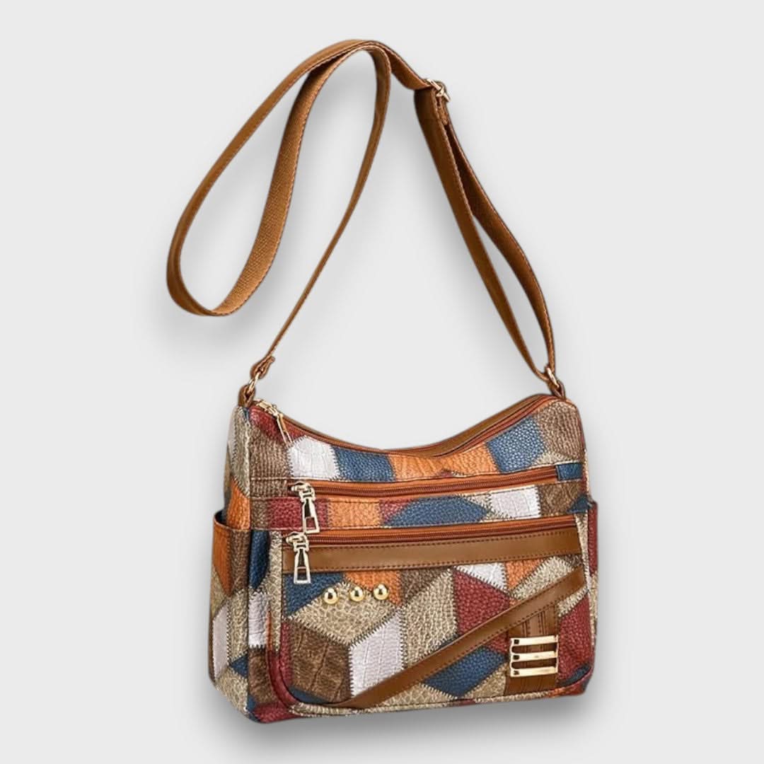SOLARA | Shoulder bag with patchwork detail