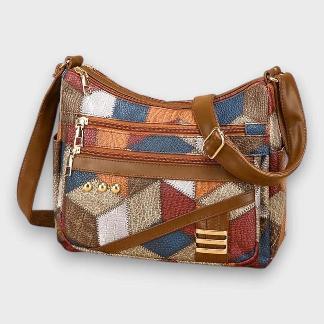 SOLARA | Shoulder bag with patchwork detail