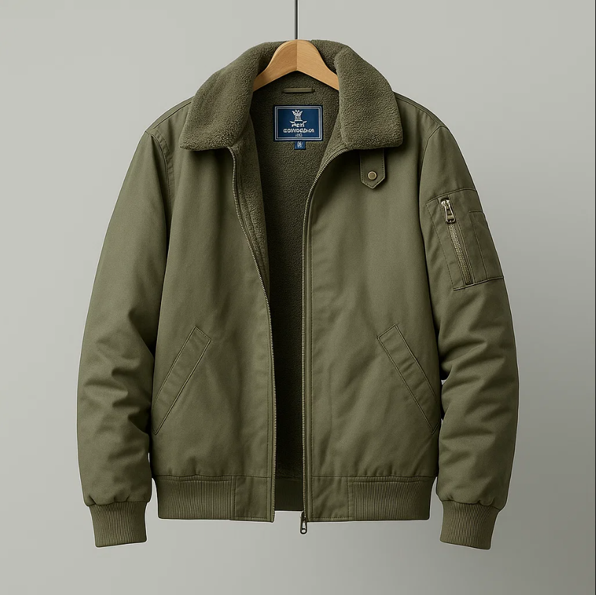 GRAHAM | Fleece bomber jacket