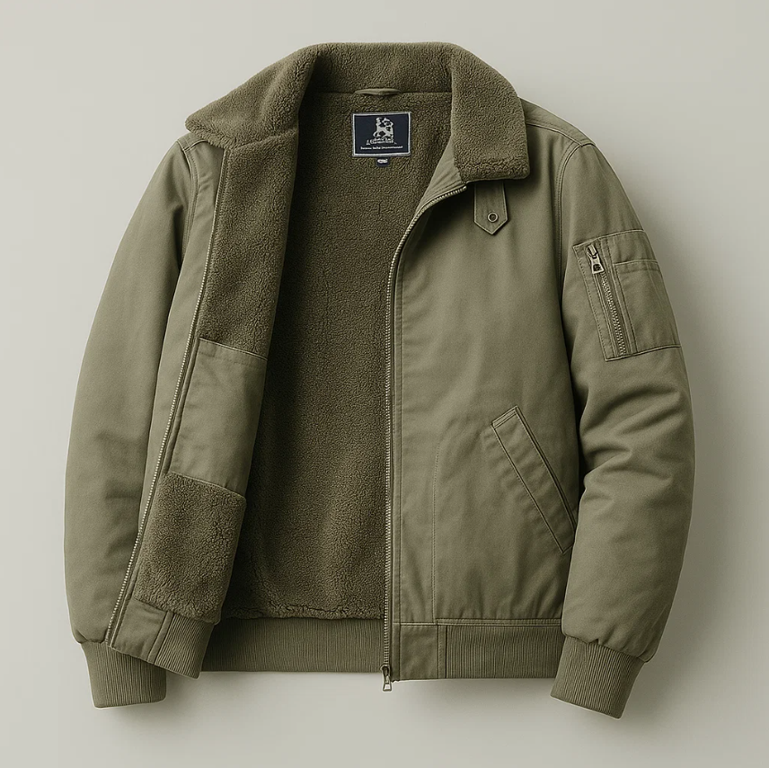 GRAHAM | Fleece bomber jacket