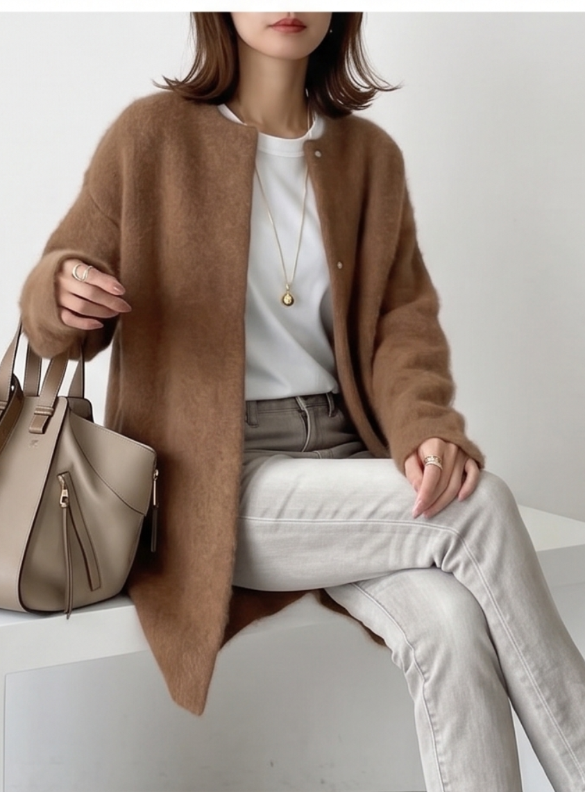 CHARLOTTE | Long cashmere cardigan
