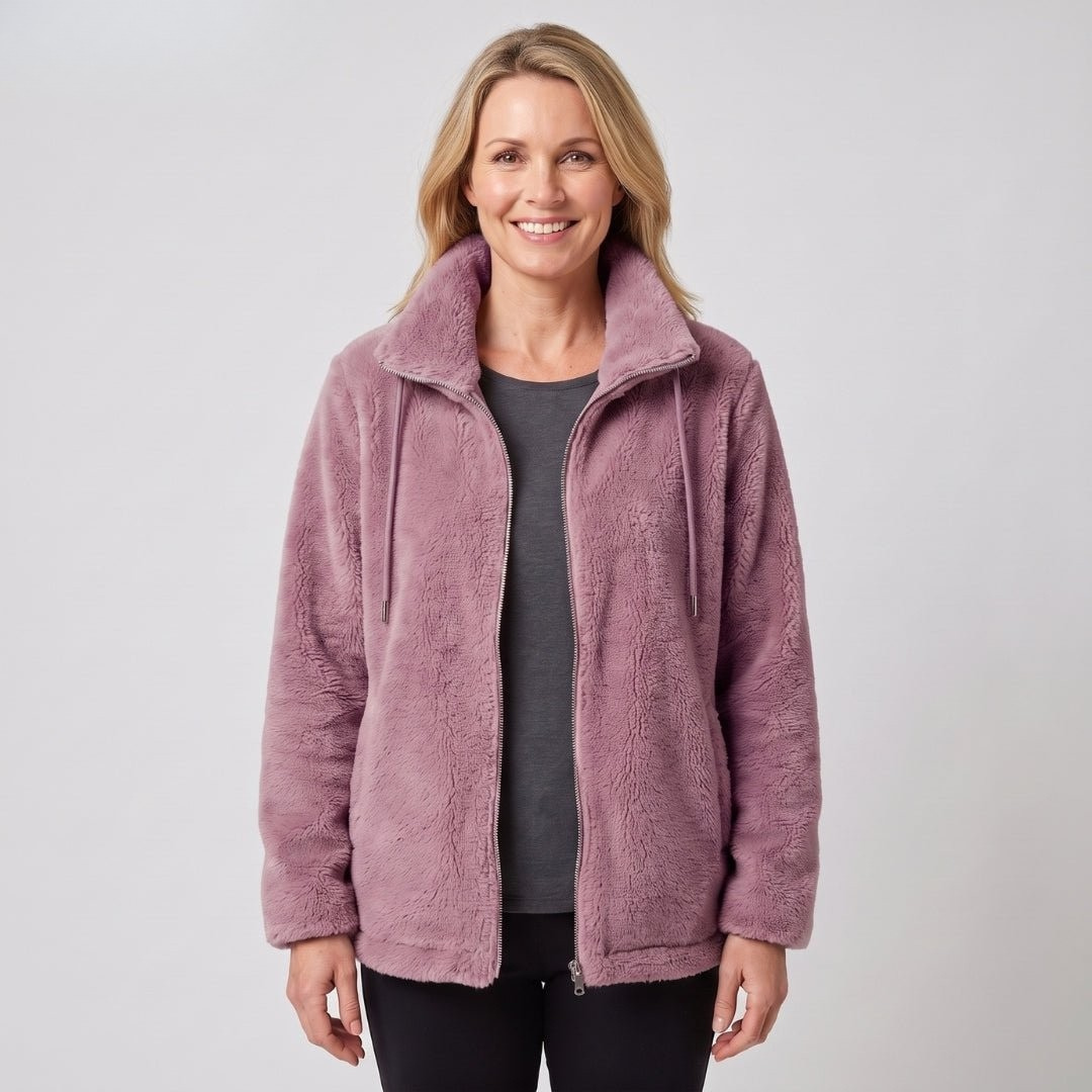 LARA | Plush jacket with zip-up front