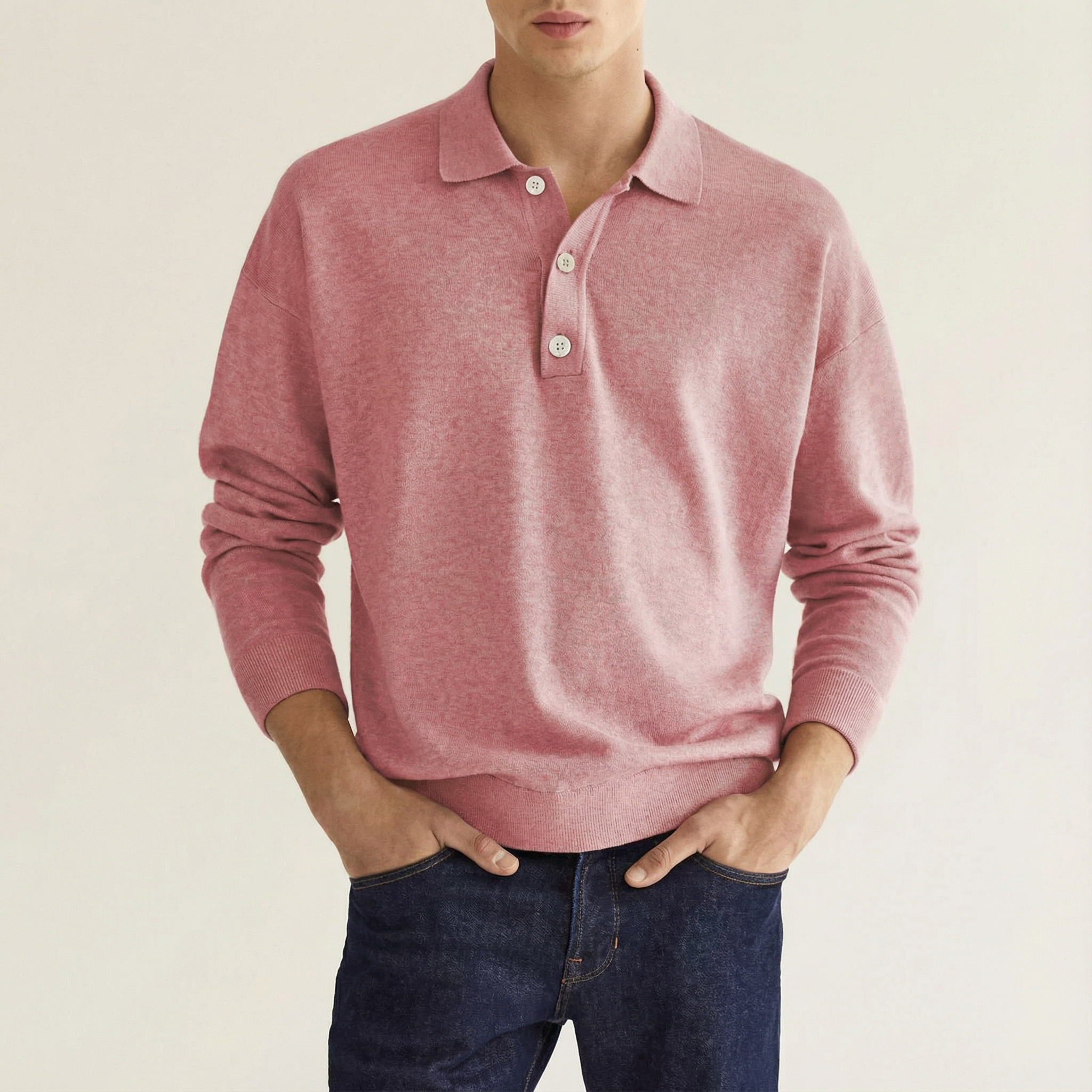 CORVIN | Polo shirt with wool-cotton blend