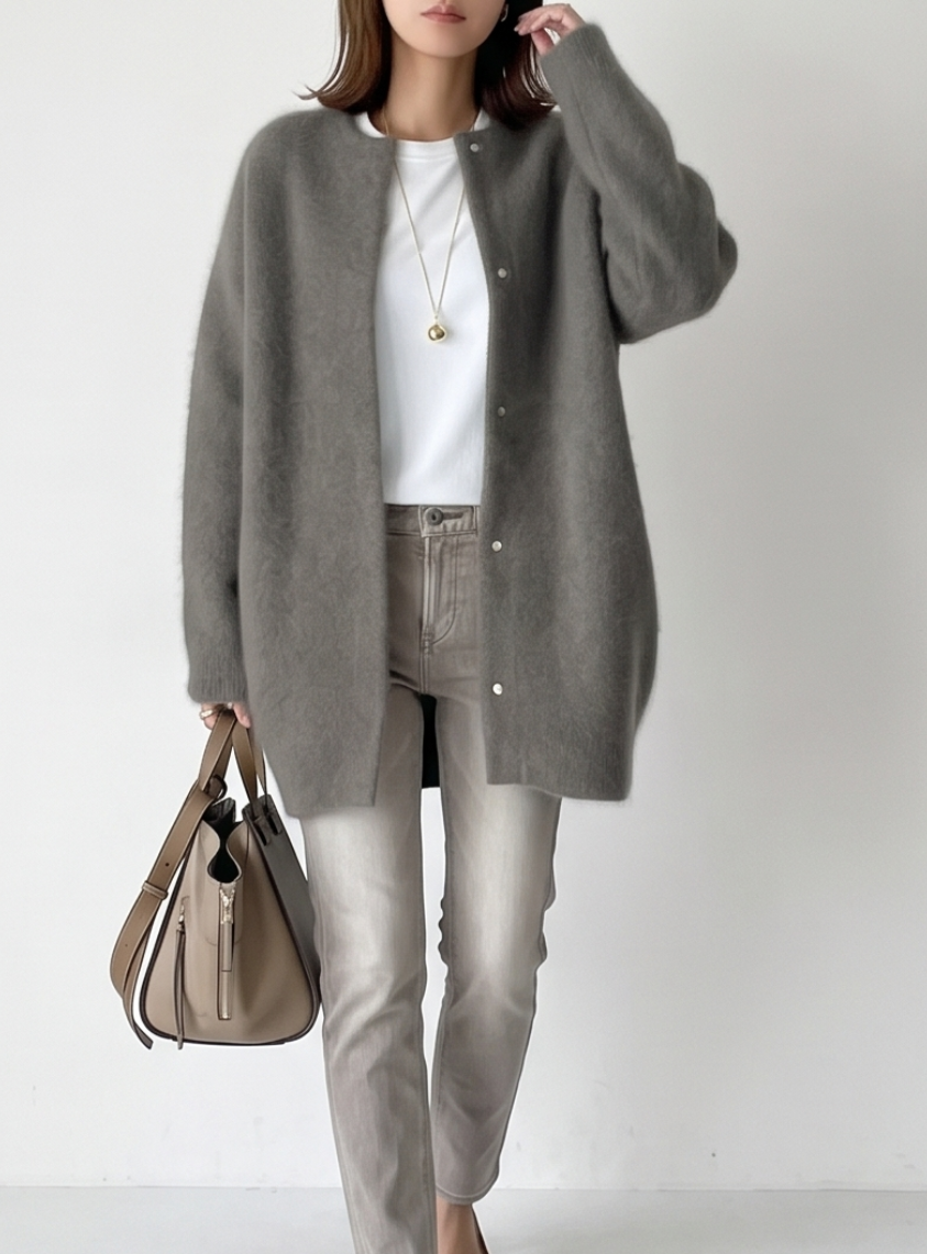 CHARLOTTE | Long cashmere cardigan
