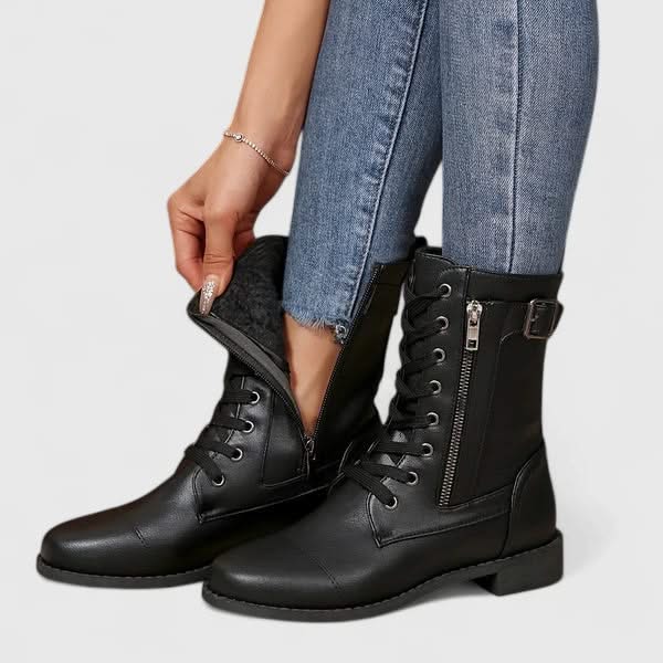 AINSWORTH | Leather boots with adjustable laces