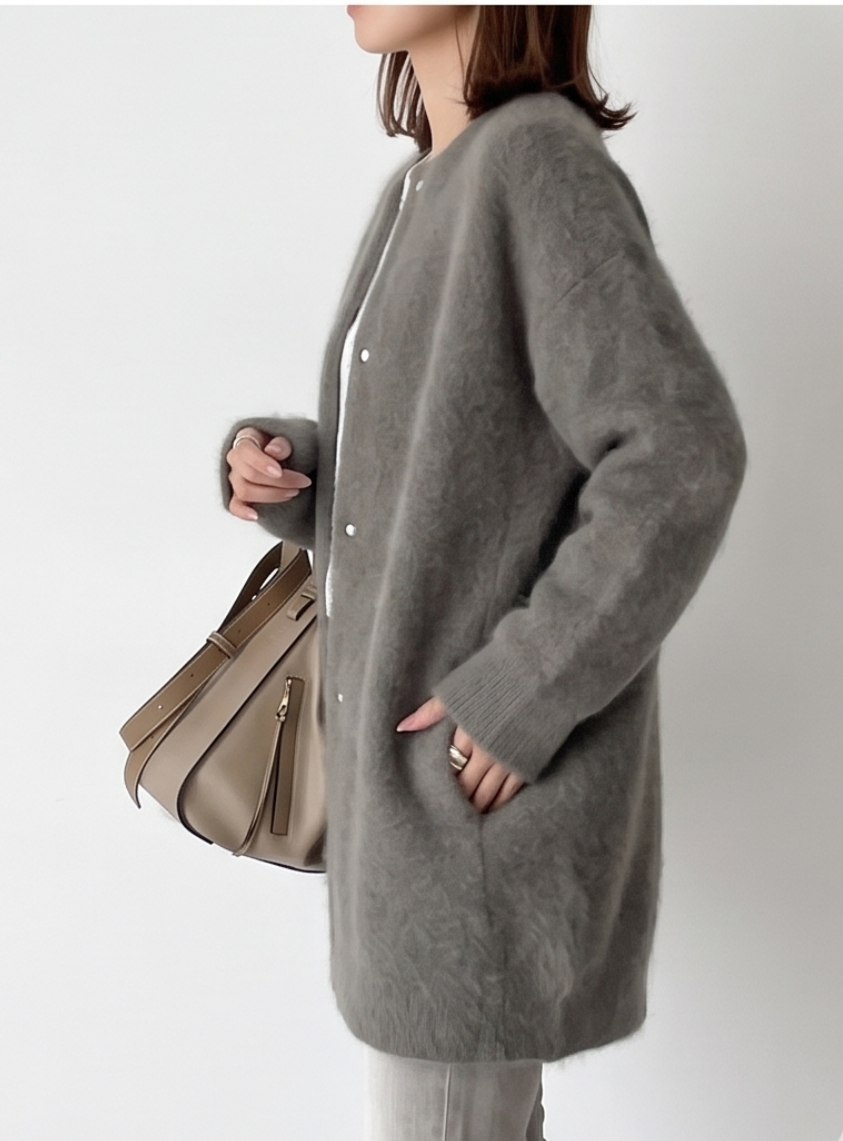 CHARLOTTE | Long cashmere cardigan