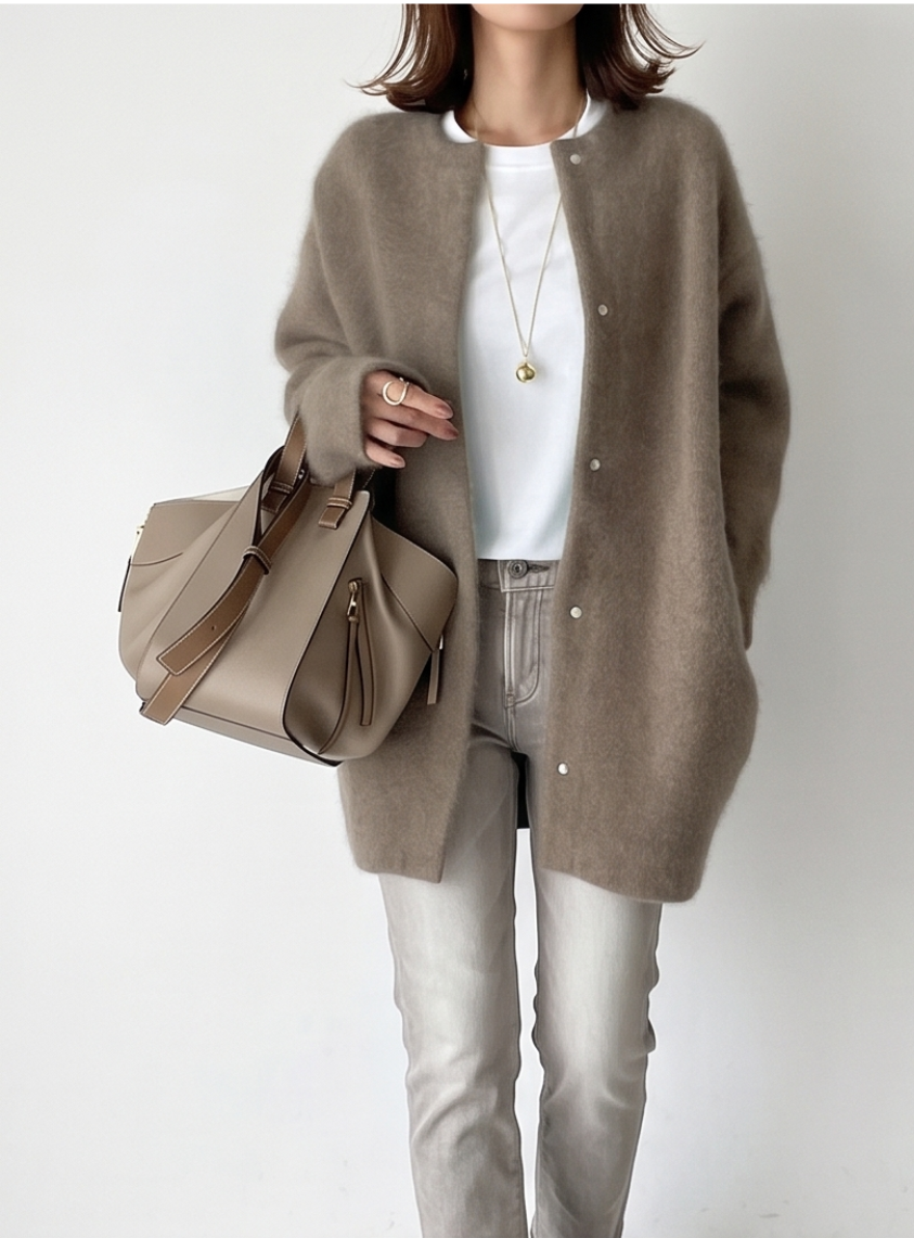 CHARLOTTE | Long cashmere cardigan