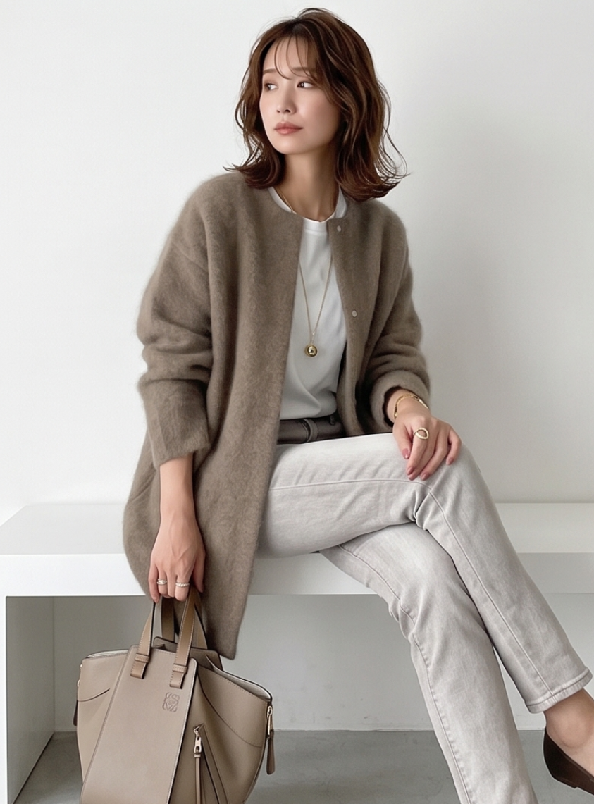 CHARLOTTE | Long cashmere cardigan
