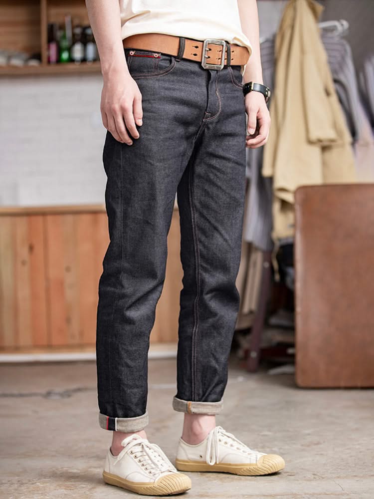 VANDER | Straight-leg raw denim jeans